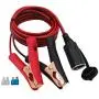 CUZEC 13.1FT/4m 16 AWG Extension Cord Plug Socket with Battery Clamp 12V/ 24V Battery Clip-On and Cigarette Lighter Adapter (13.1FT Long)