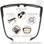 J+S Vision Reading Glasses with Anti Blue Light function, Crystal Clear Spring Hinged and Magnified iPad/tablet and Electronics Reading Glasses for Men and Woman (Power +3.00)