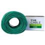 trueCABLE Cat6 Plenum (CMP), 1000ft, Green, 23AWG 4 Pair Solid Bare Copper, 550MHz, ETL Listed, Unshielded Twisted Pair (UTP), Bulk Ethernet Cable