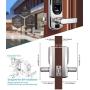 WeJupit V8 Fingerprint Smart Door Lock with Right Handle, Keyless Entry Stainless Steel Touchscreen with Electronic Keypads, Spare Key, Two-Factor Authentication, Biometric Digital Auto-Lock