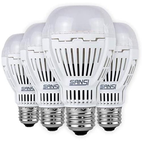 [Upgrade] SANSI 2000 Lumens 16W LED Light Bulbs 3000K Warm White Daylight 150W Equivlent, A19 Non-dimmable LED Light Bulbs, E26 Base, 4 Pack