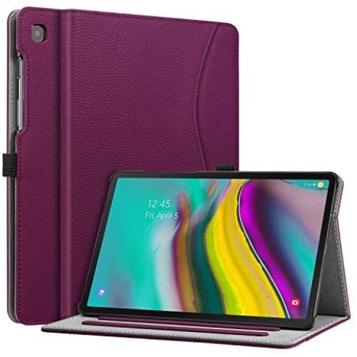 Fintie Case for Samsung Galaxy Tab S5e 10.5 2019 Model SM-T720(Wi-Fi) SM-T725(LTE) SM-T727(Verizon/Sprint/AT&T), Multi-Angle Viewing Stand Cover with Pocket Auto Sleep Wake Feature, Purple