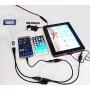 MOTOPOWER MP0609A 3.1Amp Motorcycle USB Charger Kit SAE to USB Adapter Phone GPS Charge On Motorcycle