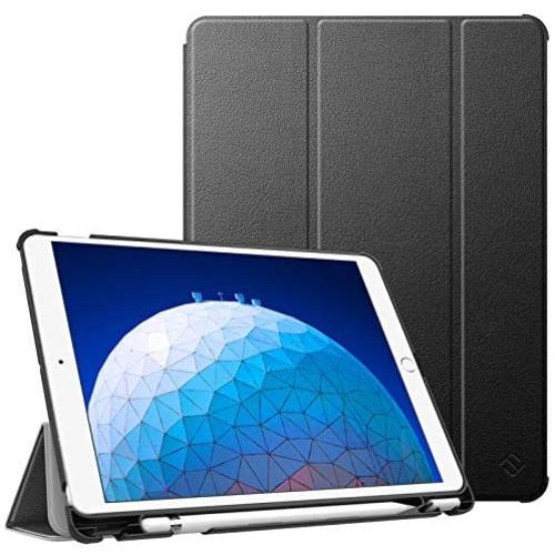 Fintie Case for iPad Air (3rd Gen) 10.5'' 2019 / iPad Pro 10.5'' 2017 - [SlimShell] Ultra Lightweight Standing Protective Cover with Built-in Pencil Holder, Auto Wake/Sleep (Black)
