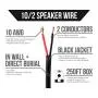 Next 10/2 Speaker Wire - 10 AWG/Gauge 2 Conductor - UL Listed in Wall (CL2/CL3) and Outdoor/In Ground (Direct Burial) Rated - Oxygen-Free Copper (OFC) - 250 Foot Bulk Cable Pull Box - Black