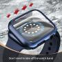 pzoz Compatible for Apple Watch Series 6/5 /4 /SE 40mm Case with Screen Protector Accessories Slim Guard Thin Bumper Full Coverage Matte Hard Cover Defense Edge for Women Men GPS iWatch (Blue)