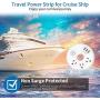 Power Strip with USB, NTONPOWER 3 Outlets Power Strip, 5ft Portable Extension Cord, Nightstand Desktop Charging Station for Home Office Dorm Room Cruise, White