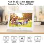 Atatat Digital Photo Frame with IPS Screen - 1280x800 Digital Picture Frame with 1080P Video, Music, Photo, Remote Control, Auto Rotate, Calendar, Time (7 Inch White)