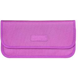 Faraday Bag, Wisdompro RFID Signal Blocking Bag Shielding Cage Pouch Wallet Case for Cell Phone Privacy Protection and Car Key FOB, Anti-Tracking, Anti-Spying Case Blocker - Purple