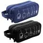 Honsky Gadget Organizer Bag: Universal Tech Travel Organizer, Electronics Organizer Storage Case Pouch for Cables Cords Chargers Power Bricks USB Computer Laptop Accessories, 2 Packs, Black/Blue