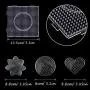 5 mm 10 Pack Fuse Beads Boards Seasonsky Large Round Square Clear Plastic Pegboards with 6 PCS White Beads Tweezers, 10 PCS Ironing Paper and Keychain for Kids Craft Supplies