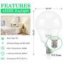 Comzler Ceiling Fan Light Bulbs Candelabra LED Bulbs - 60 watt Equivalent, 4000K Cool White Candelabra E12 Base G45 Globe Light Bulbs for Ceiling Fan,600lm,Non-Dimmable, Pack of 6 …
