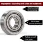 10pcs R4-ZZ Bearings (1/4 x 5/8 x 10/51 inch) Double Rubber sealed Deep Groove Ball Bearing, High Speed and Fits RC Cars and Other Electronic Appliances