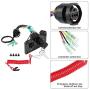 Qiilu Main Ignition 12V Key Switch Assy Single Key Switch Panel Assembly for Yamaha Outboard Yacht 704-82570-12-00 704-82570-11-00