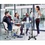 CTA Digital: Height-Adjustable Rotating Gooseneck Stand W/Attachable Locking Wheels for 7-13’’ Tablets/iPad 10.2-Inch (7th & 8th Gen.)/iPad Air 3/12.9-Inch iPad Pro/iPad Gen 6 & More