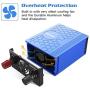 VOLTCUBE 400W Power Inverter 12V DC to 110V AC Converter with 4.8A Dual USB Car Adapter with 2 Independent AC outlets (Blue)