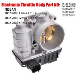 MUSCOLOTECH 16119-AE01A Original Fuel Injection Electronic Throttle Body Assembly For NISSAN ALTIMA 2002-2006 2.5L 4 Cyl/NISSAN SENTRA 2002-2006 2.5L 4 Cyl/NISSAN X-TRAIL 2002-2006 2.5L 4 Cyl