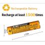 8 Pack HHR-65AAABU NI-MH Rechargeable Battery for Panasonic 1.2V 630mAh AAA Battery for Cordless Phones