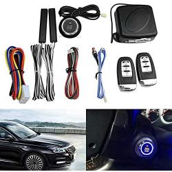 HonsCreat 1-Way Car Security Alarm System with Passive Keyless Entry Remote Engine Start Push Button Star