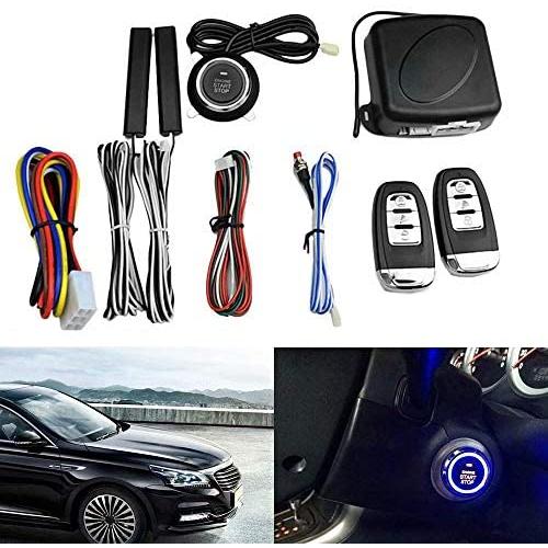 HonsCreat 1-Way Car Security Alarm System with Passive Keyless Entry Remote Engine Start Push Button Star