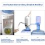 BANGMENG Water Bottle Pump,BPA-Free Electric Drinking Water Pump,USB Rechargeable Portable Water Dispenser,Automatic Shut-off Water Pump Dispenser for Universal 5 Gallon Bottles…