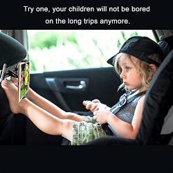 Tryone Car Headrest Tablet Mount Holder Compatible with Smartphones/Tablets/ Switch 4.7''-10.5'', Headrest Posts Width 4.1in-5.9in(Black)