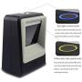 Handsfree 2D 1D Barcode Scanner,Alacrity QR Omnidirectional Desktop Bar Code Reader Scanner, Capture Barcodes from Mobile Phone Screen, Black