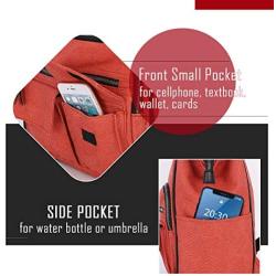 Laptop Backpack for Women Men 15.6 Inch Casual Daypack Water Resistant Travel Backpacks School Business Bag Rucksack (Red)