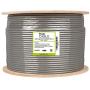 trueCABLE Cat6A Shielded Plenum (CMP), 1000ft, Gray, 23AWG Solid Bare Copper, 750MHz, ETL Listed, Overall Foil Shield (FTP), Bulk Ethernet Cable