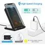 2 in 1 Wireless Charger,FDGAO 15W Fast Qi Wireless Charger Stand Compatible with iPhone 11/12/XR/XS/X/8/Airpods;Upright Wireless Charging Dock for Samsung Galaxy S20/S10/Note 20/Samsung Galaxy Buds