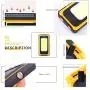 WARSUN Led Work Light, Rechargeable Work Light,Portable Magnetic Work Light, Waterproof LED Solar Flood Lights for Outdoor Camping Hiking Emergency Car Repairing (USB + Solar Charging, Yellow)