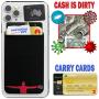 Phone Wallet - Cell Phone Stand - Adhesive Card Holder - Phone Pouch - Stick on Lycra Pocket by Gecko - Carry Credit Cards and Cash - Basketball