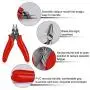 Micro Soft Wire Cutter,Mini Shear Flush Cutter with Internal Spring Mechanism for Electronics,Making jewelrys-3.5inch Red
