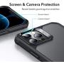 ESR Air Armor Series Case Compatible with iPhone 12 Pro Max 6.7-Inch [Shock Absorbing and Scratch Resistant] [Military Grade Protection] [Hard Back with Flexible Frame] - Frosted Black