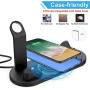 Kertxin Wireless Charger Stand,4 in 1 Wireless Charging Station Dock for Apple Watch iWatch SE/6/5/4/3/2/1, Airpods,iPhone Series 12/12Pro/11/11 Pro Max/X/Xs/XR/8 Plus/8,Samsung Galaxy S10 S9