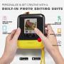 Polaroid WiFi Wireless 3x4 Portable Mobile Photo Printer (Yellow) with LCD Touch Screen, Compatible w/ iOS & Android