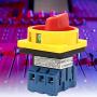 Rotary Cam Changeover Switch 25A/32A 3-Pole 2-Position Load Circuit Breaker Switch Rotary Cam On-Off Power Switch(32A)