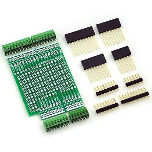 CZH-LABS Electronics-Salon Prototype Screw Shield Board Kit for Arduino UNO R3, 0.1'' Mini Terminal Block.