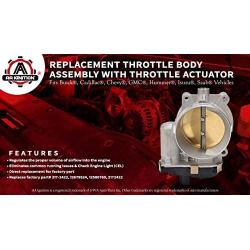 Throttle Body Assembly with Actuator - Compatible with Chevy, GMC and Other GM Vehicles - Avalanche, Silverado, Tahoe, Trailblazer, Envoy, Savana, Sierra, Yukon - Replaces 12679524, 217-2422, 12580760