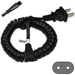 HQRP AC Power Cord Works with Philips Norelco 6945XL 6948XL 725RL 885RX HP1311 HP1605 HQ4821 HP1615 835RX Shaver Lead Mains Cable + HQRP Cleaning Brush