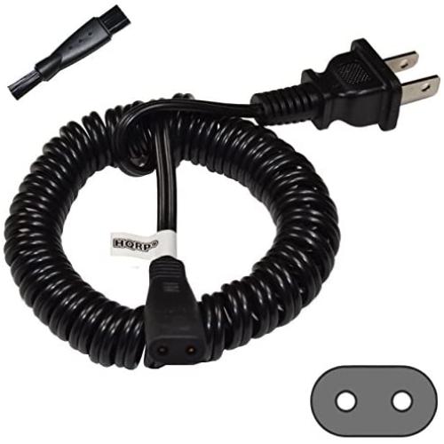 HQRP AC Power Cord Works with Philips Norelco 6945XL 6948XL 725RL 885RX HP1311 HP1605 HQ4821 HP1615 835RX Shaver Lead Mains Cable + HQRP Cleaning Brush
