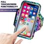 TRIBE Water Resistant Cell Phone Armband Case for iPhone 11, 11 Pro, 11 Pro Max, X, Xs, Xs Max, Xr, 8, 7, 6, Plus Sizes, Galaxy S10, S9, S8, S7, Plus Sizes and More! Adjustable Elastic Band & Key Slot