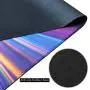 Benvo Extended Mouse Pad Large Gaming Mouse Pad- 35.4x15.7x0.12 inch Computer Keyboard Mouse Mat Non-Slip Mousepad Rubber Base and Stitched Edges for Game Players, Office, Study, Rainbow Line Design
