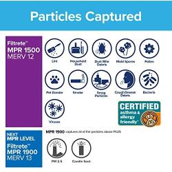 Filtrete 16x20x1, Smart Replenishable AC Furnace Air Filter, MPR 1500, Allergen, Bacteria & Virus, 2-Pack (exact dimensions 15.72 x 19.72 x 1.1)