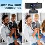 Webcam with Microphone - Jelly Comb Autofocus Full 1080P HD USB Web Camera with Privacy Cover, Computer Webcam for Video Conferencing, Teaching, Streaming and Gaming, W10
