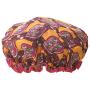 Mea Tira Mildew-Proof, Waterproof, Smooth Fabric Bath Cap, Extra Large And Suitable For All Hairstyles, Elastic Shrink Hem -Pack Of 4 PCs,(Style Flowers And Fashionable Plaid)