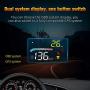 ACECAR Head-up Display,Upgrade Car HUD 3.5’’ Dual Mode OBD2/GPS Windshield Projector with Speed,Digital Clock,Overspeed Warning,Mileage Measurement,Water Temperature,Direction,for All Vehicles