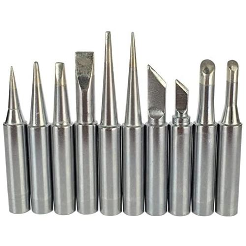 10X 900M Soldering Iron Tips for HAKKO 936,937,907 Atten, Quick, Aoyue, Yihua,Vastar,Sywon,Tabiger,SOAIY and X-Tronic Soldering Station (10 pcs Different)