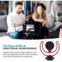 Movo VXR10-PRO External Video Microphone for Camera with Rycote Lyre Shock Mount - Compact Shotgun Mic and Accessories Compatible with Smartphones and DSLR Cameras - Battery-Free DSLR Microphone