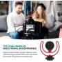 Movo VXR10-PRO External Video Microphone for Camera with Rycote Lyre Shock Mount - Compact Shotgun Mic and Accessories Compatible with Smartphones and DSLR Cameras - Battery-Free DSLR Microphone